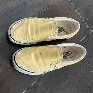 yellow slip on vans